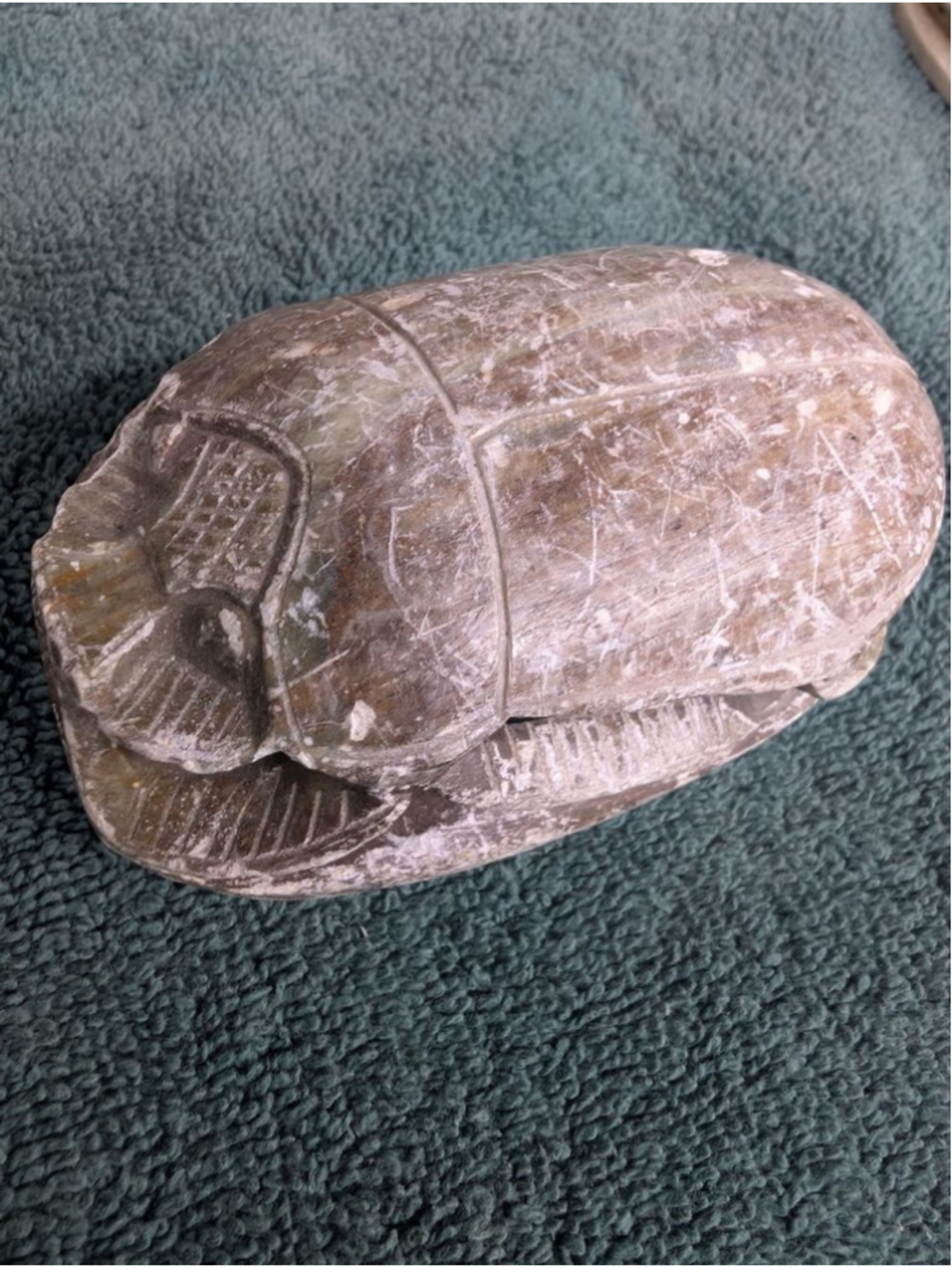 Vintage soapstone Scarab Beetle Decor